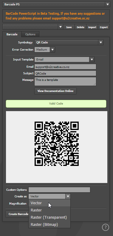 Barcode And Qrcode 1d 2d Barcode Powerscript Plugin For Adobe Illustrator Beta O2 Creative