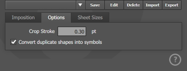 The Options tab