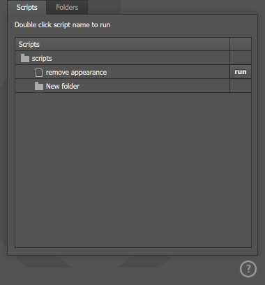 The Scripts tab The Scripts tab
